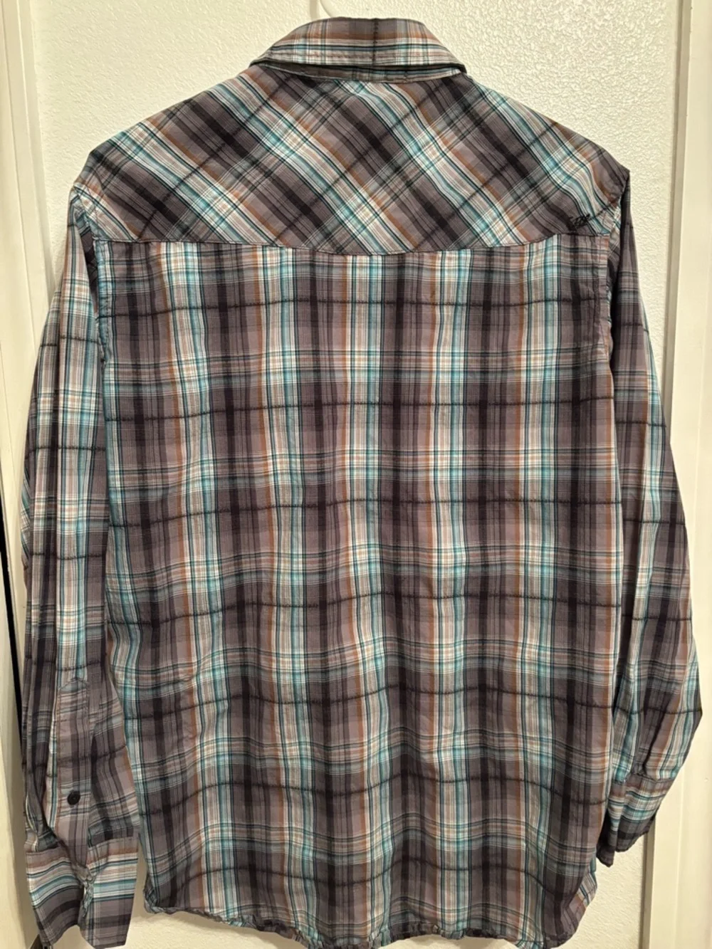 Coastal snap front western shirt M
